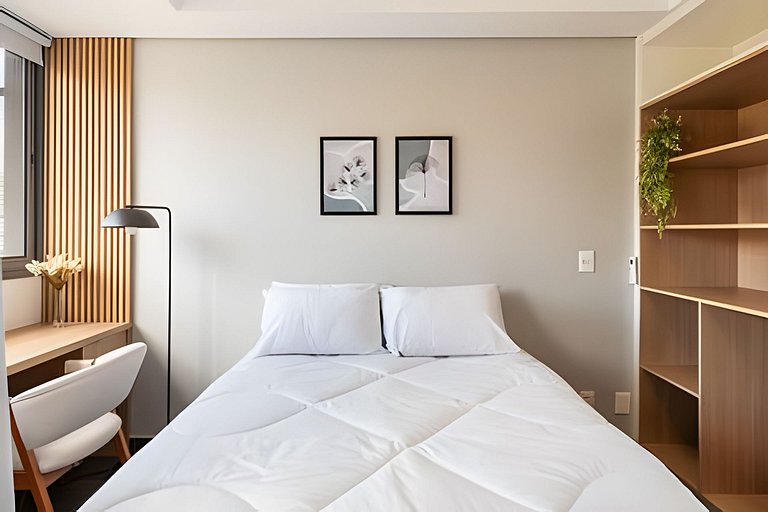 Studio em Pinheiros com Piscina e Academia - PG107