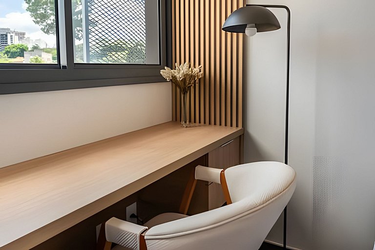 Studio em Pinheiros com Piscina e Academia - PG107