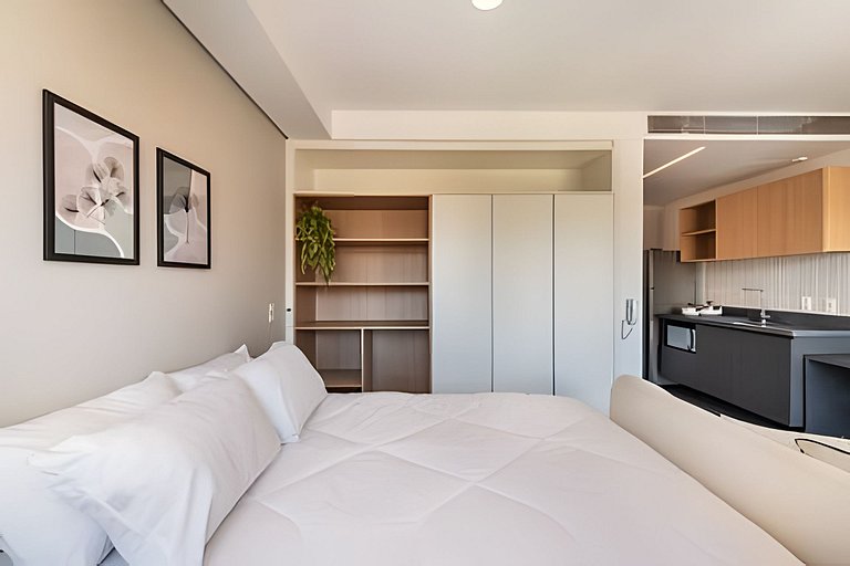Studio em Pinheiros com Piscina e Academia - PG107