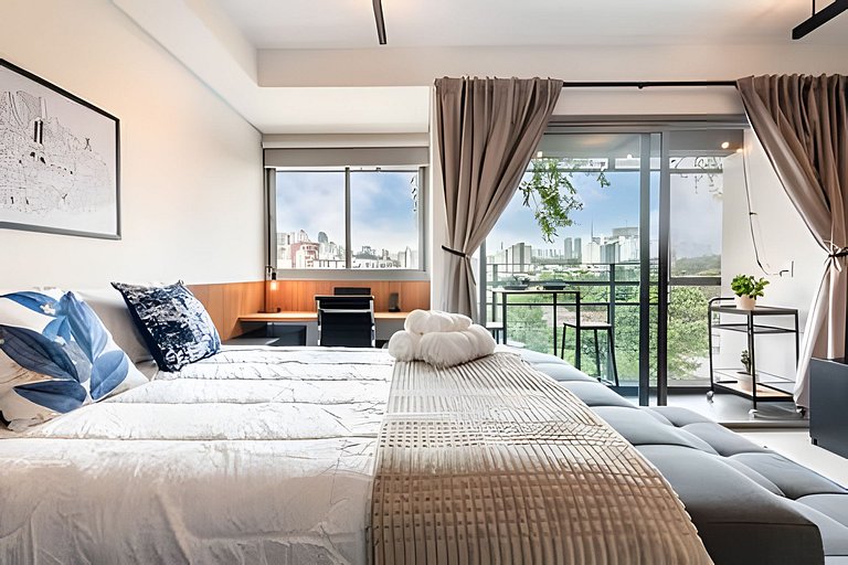 Studio Alto Padrão c Vista Inrível Pinheiros PG708