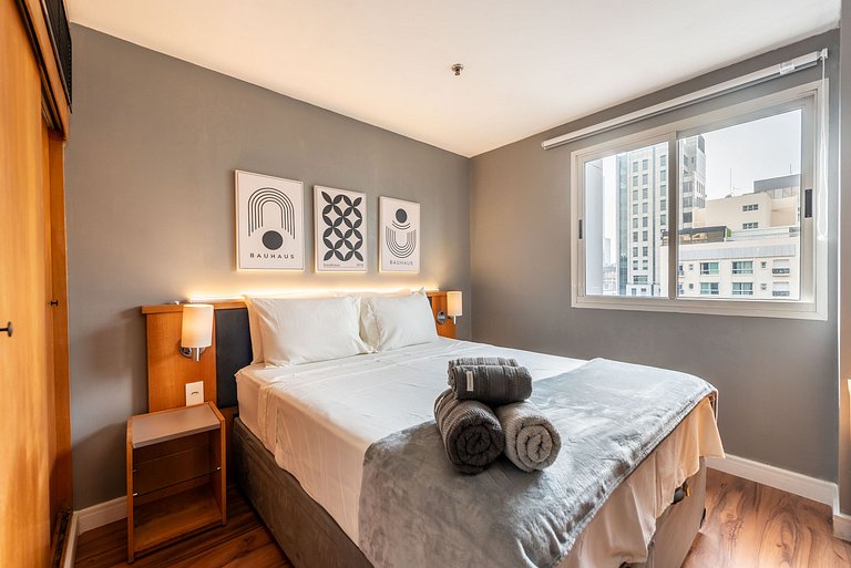 Flat com Limpeza Diária na Paulista - W1403