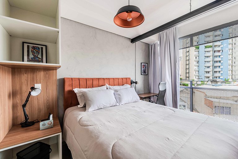 Studio NY em Pinheiros com Piscina e Acad. - PG305