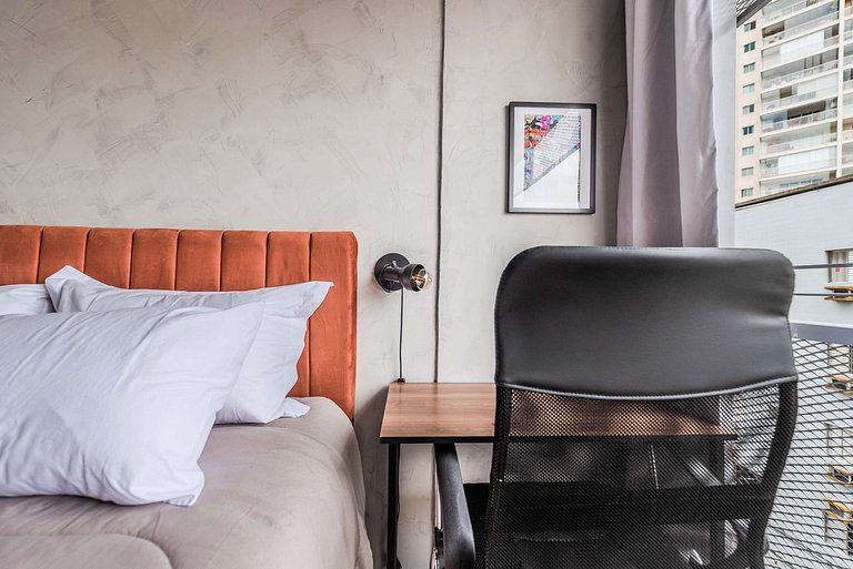 Studio NY em Pinheiros com Piscina e Acad. - PG305