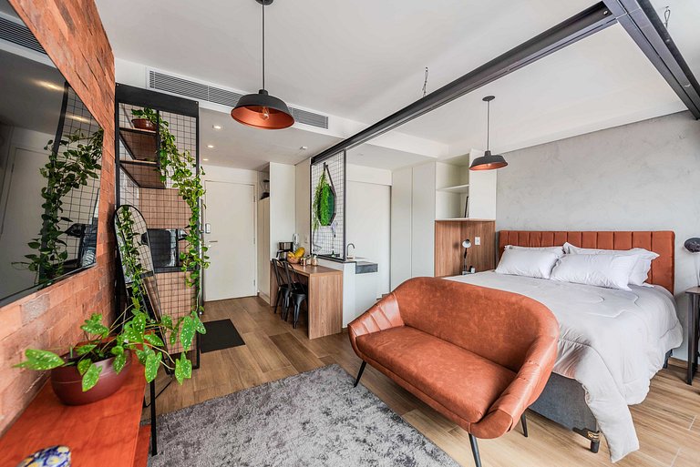 Studio NY em Pinheiros com Piscina e Acad. - PG305