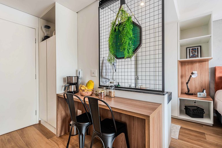 Studio NY em Pinheiros com Piscina e Acad. - PG305