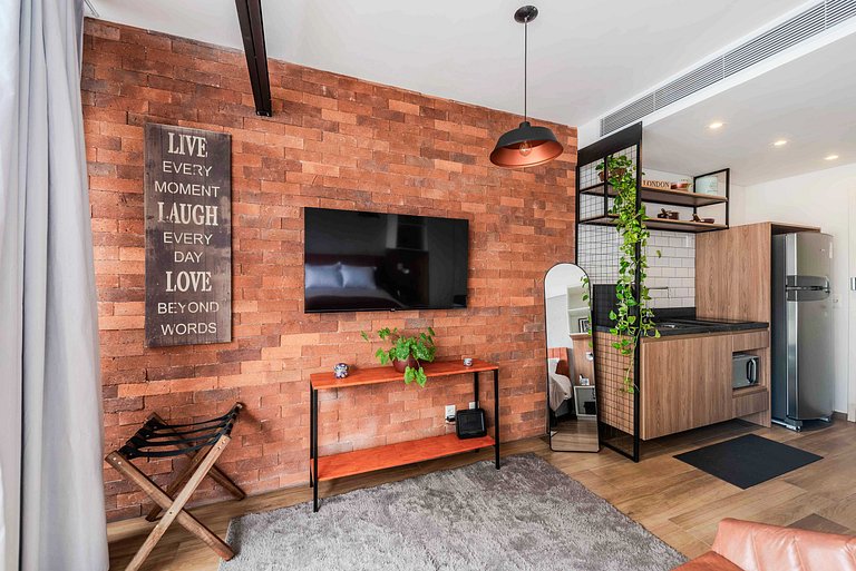 Studio NY em Pinheiros com Piscina e Acad. - PG305