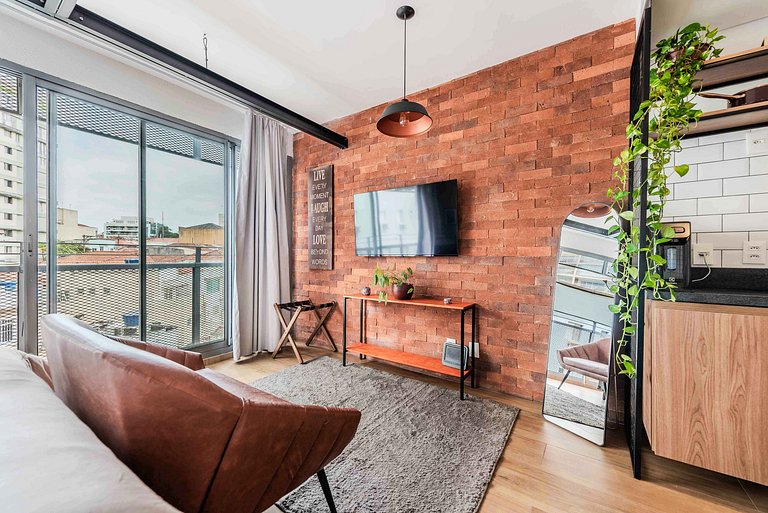 Studio NY em Pinheiros com Piscina e Acad. - PG305