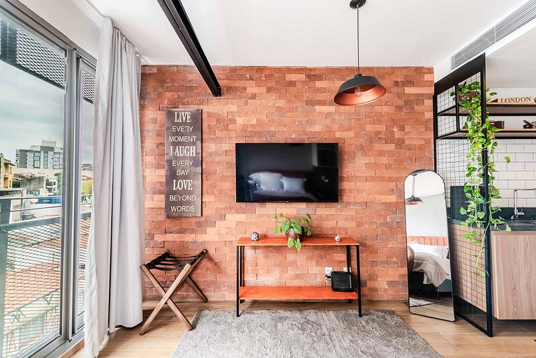 Studio NY em Pinheiros com Piscina e Acad. - PG305