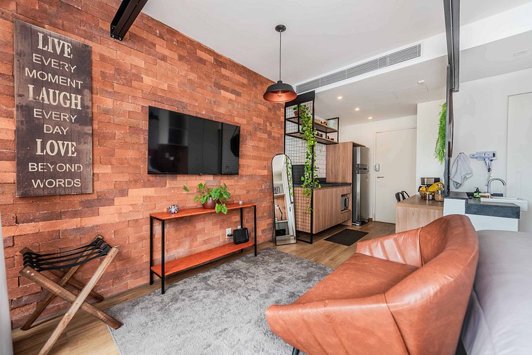 Studio NY em Pinheiros com Piscina e Acad. - PG305