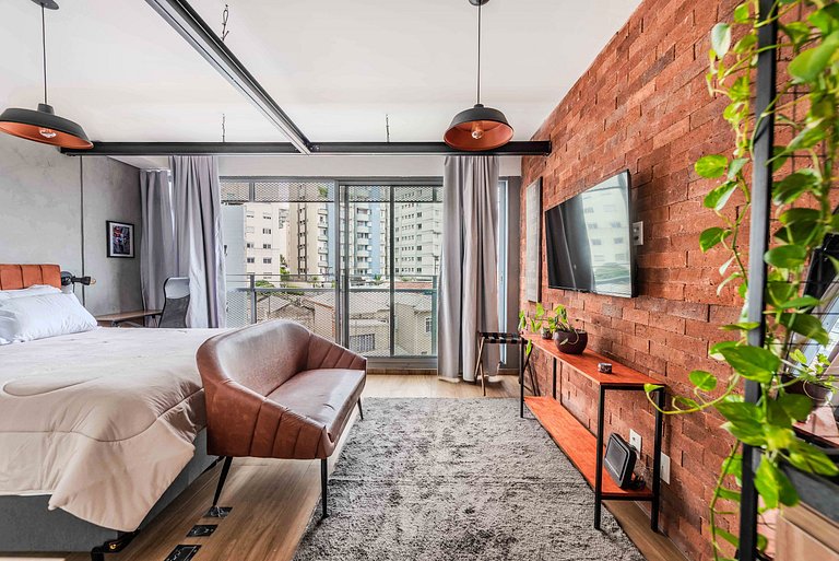Studio NY em Pinheiros com Piscina e Acad. - PG305