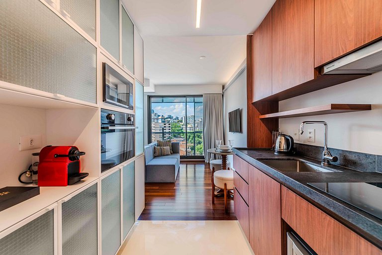 Studio em Pinheiros c/ piscina e coworking - PG508