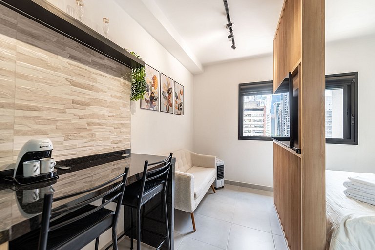 Studio na Vila Olímpia com Lazer Completo - VO802
