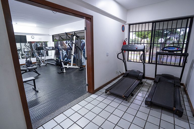 Flat com Limpeza Diária, Piscina e Praia - DL1804