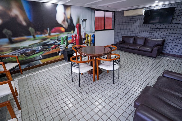 Flat c/ Limpeza Diária | Piscina e Praia - DL1804