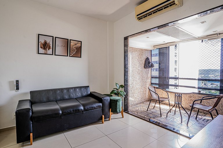 Flat c/ Limpeza Diária | Piscina e Praia - DL1804