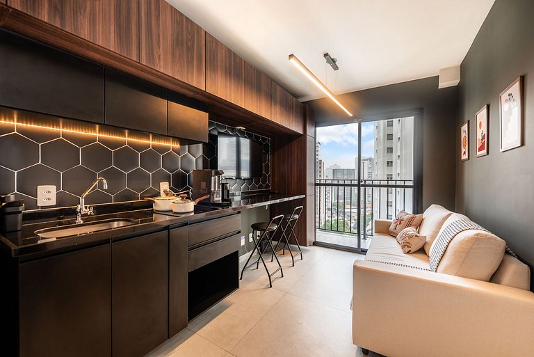 Studio Moderno | Lazer Completo Pinheiros - V1409