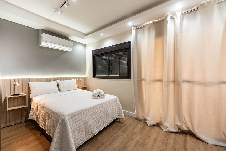 Studio c/ vista e piscina no Brooklin - SB1406