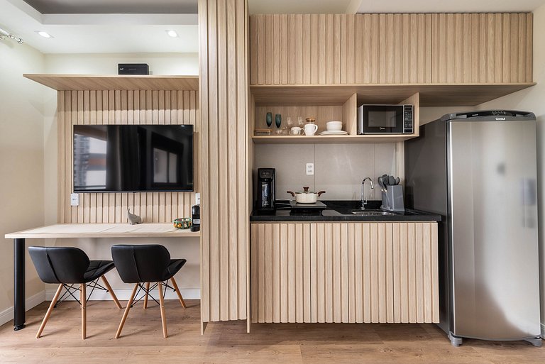 Studio c/ vista e piscina no Brooklin - SB1406