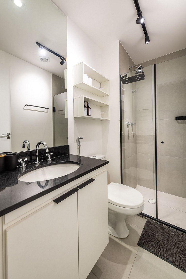 Studio c/ vista e piscina no Brooklin - SB1406