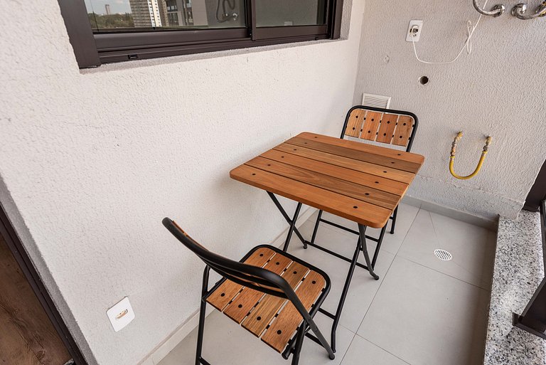 Studio c/ vista e piscina no Brooklin - SB1406