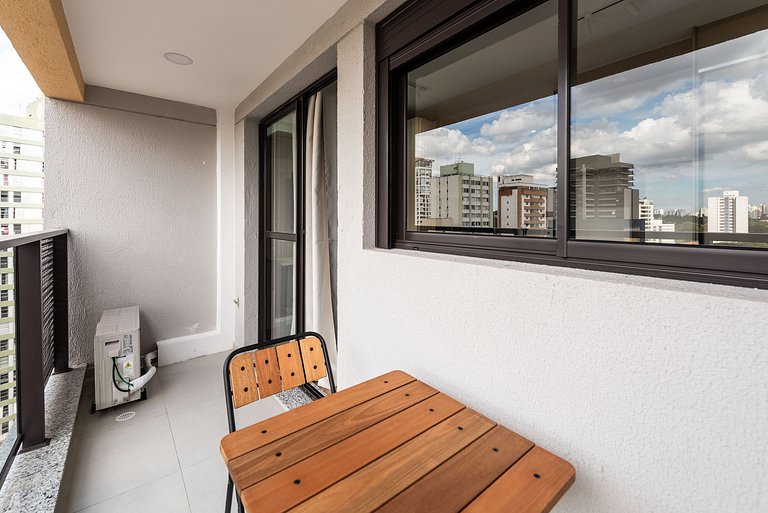 Studio c/ vista e piscina no Brooklin - SB1406