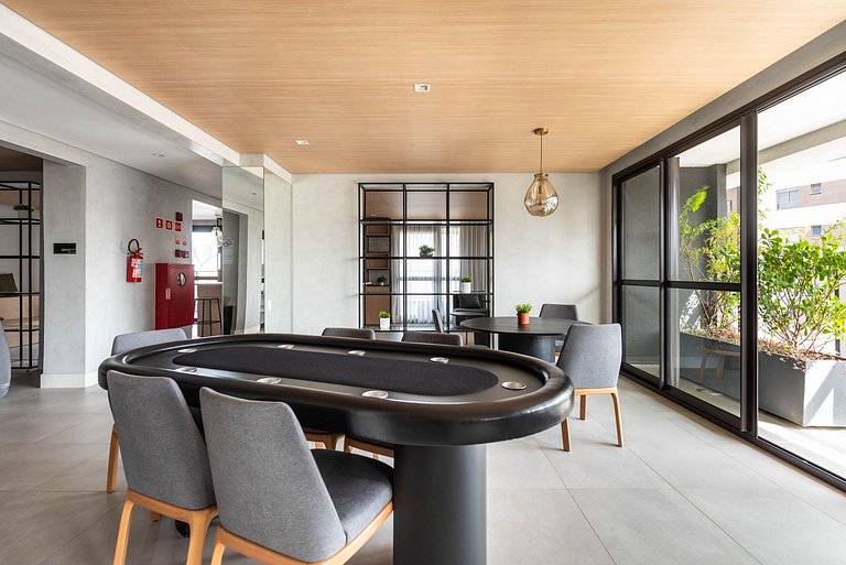 Studio c/ vista e piscina no Brooklin - SB1406