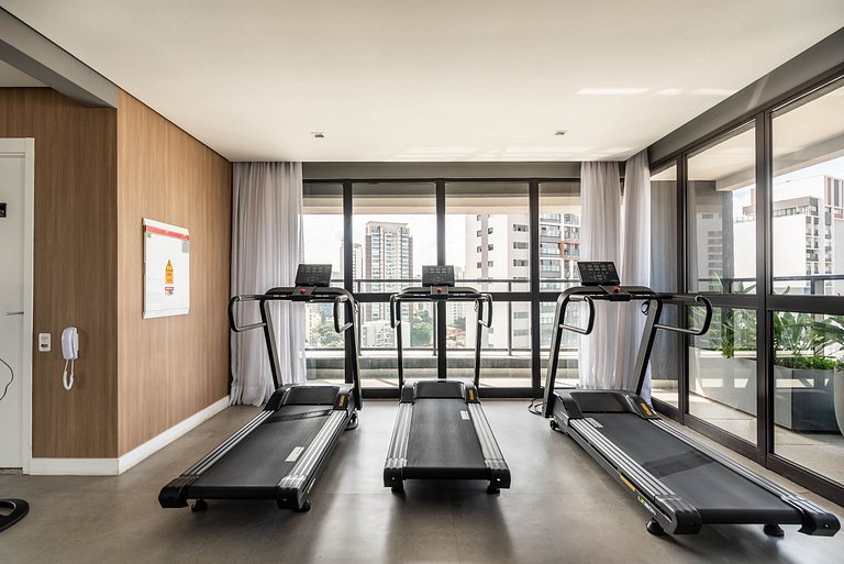 Studio c/ vista e piscina no Brooklin - SB1406