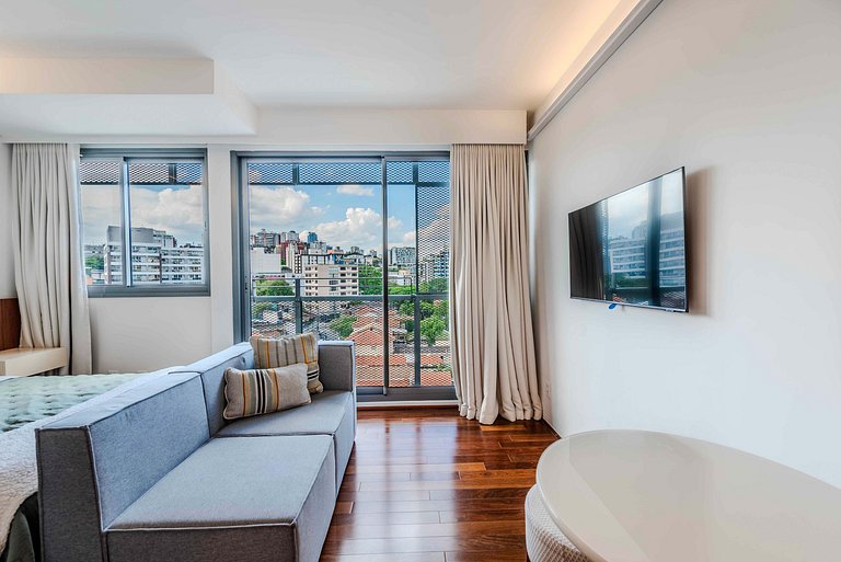 Studio em Pinheiros c/ piscina e coworking - PG508