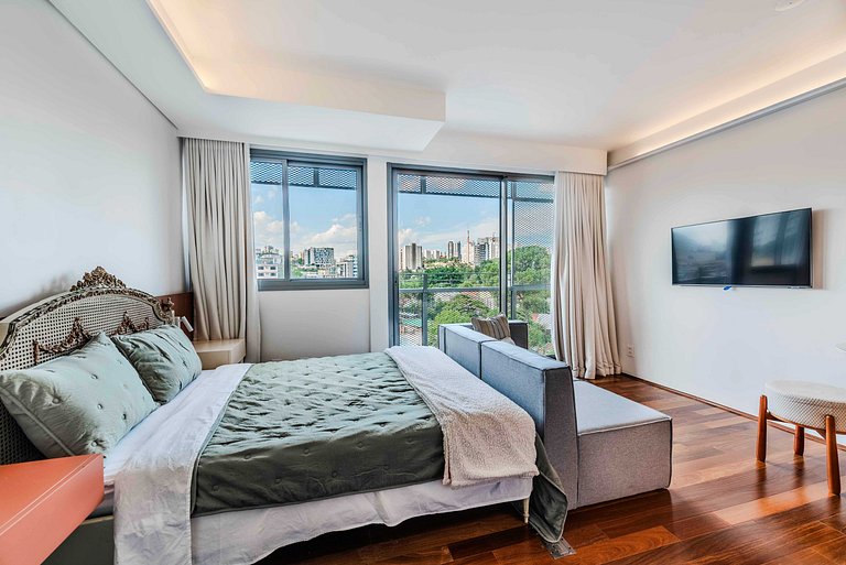 Studio em Pinheiros c/ Vista Espetacular - PG508