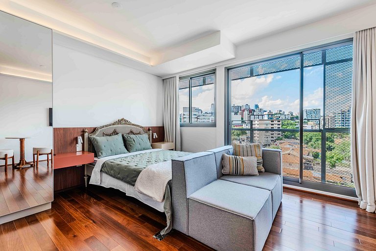 Studio em Pinheiros c/ piscina e coworking - PG508