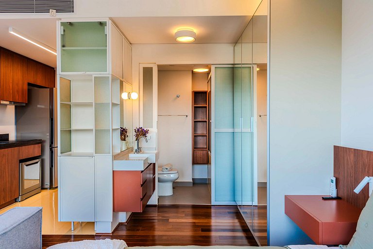 Studio em Pinheiros c/ piscina e coworking - PG508