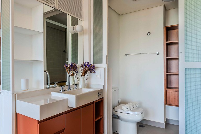 Studio em Pinheiros c/ piscina e coworking - PG508