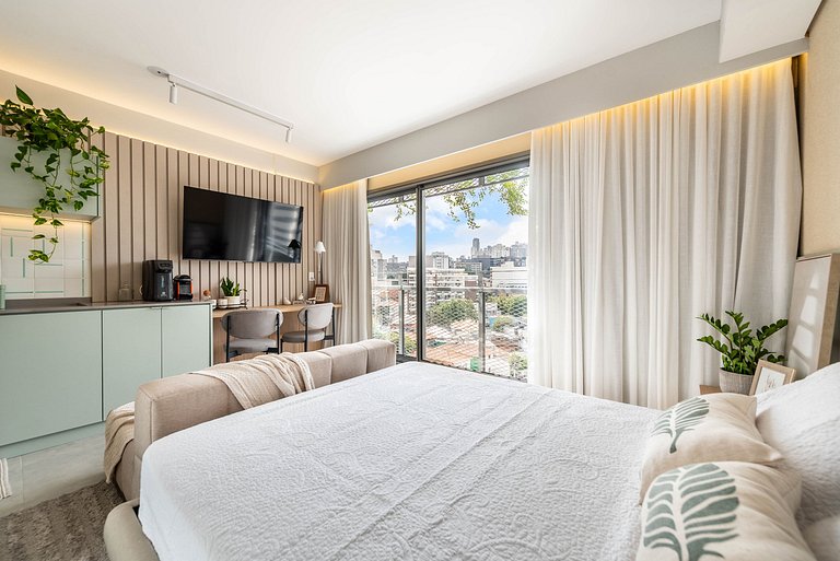 Studio Boho Alto Padrão | Piscina e Acad. - PG709