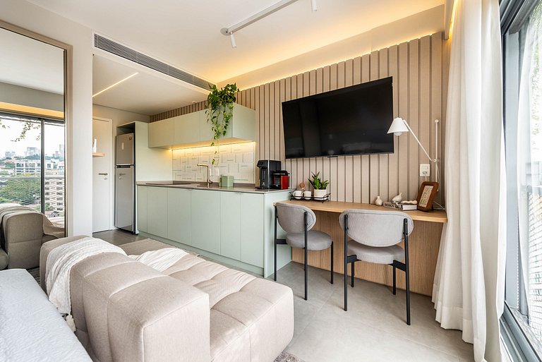 Studio Boho Alto Padrão | Piscina e Acad. - PG709