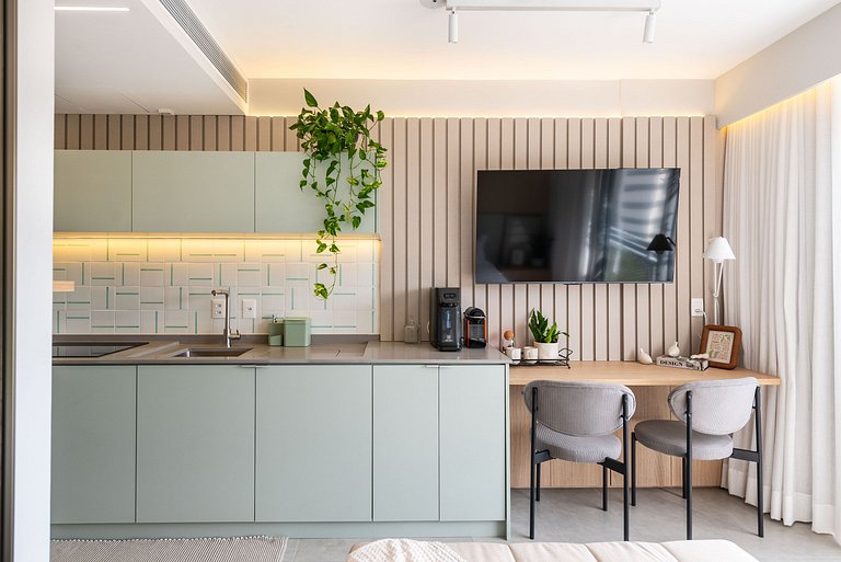 Studio Boho Alto Padrão | Piscina e Acad. - PG709