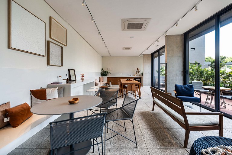 Apto Design c/ Piscina no Rooftop - PG716