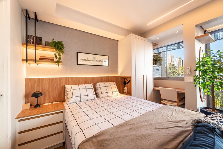 Studio com Piscina e Metrô em Pinheiros - PG313