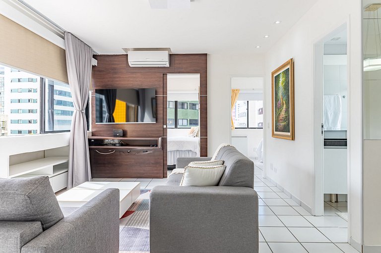 Apartamento com vista incrível e piscina - GS501