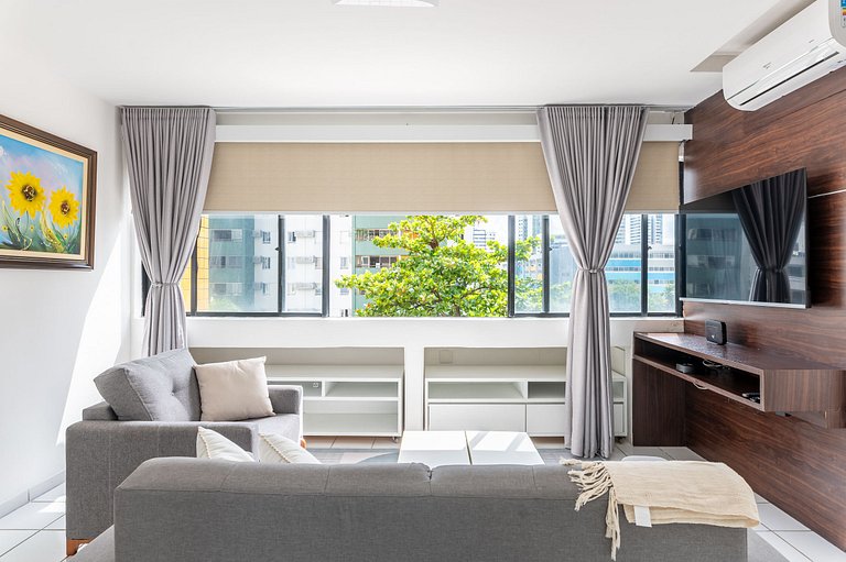 Apartamento com vista incrível e piscina - GS501