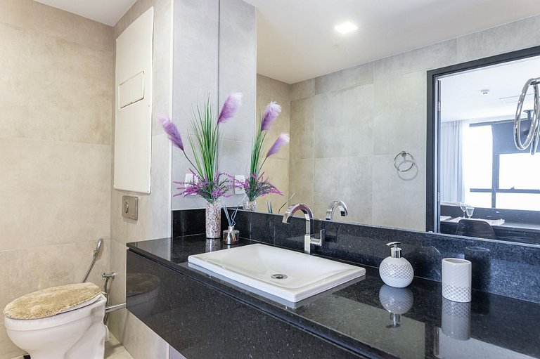 Flat Beira-Mar Vista Rio | Piscina & Sauna HS2203