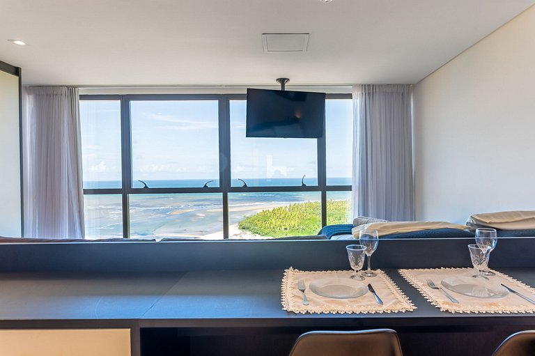 Flat Beira-Mar Vista Rio | Piscina & Sauna HS2203