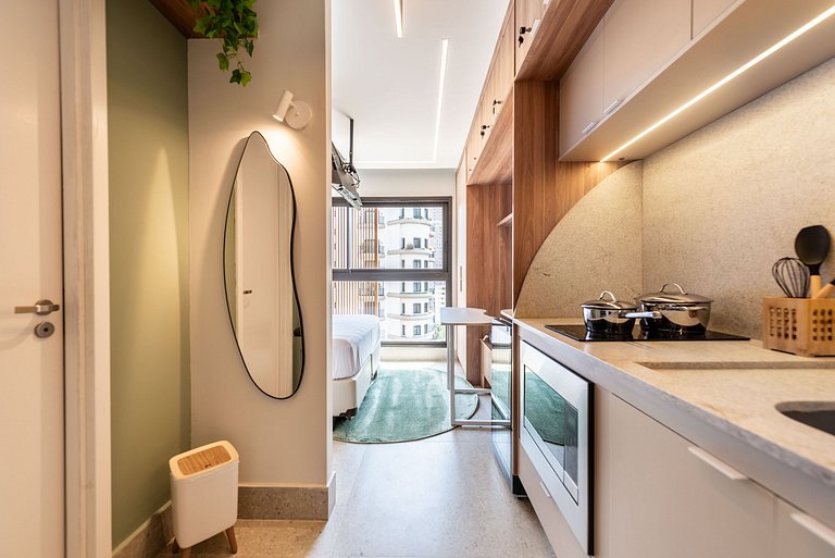 Studio elegante com vista em Moema - IP1208