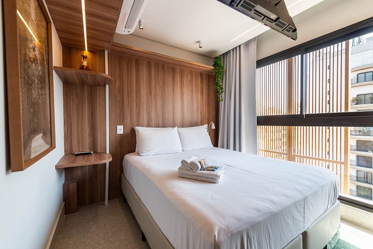 Studio elegante com vista em Moema - IP1208