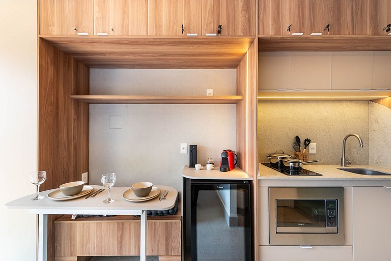 Studio elegante com vista em Moema - IP1208