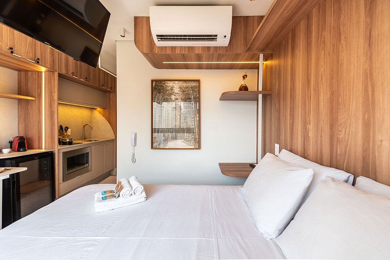 Studio elegante com vista em Moema - IP1208