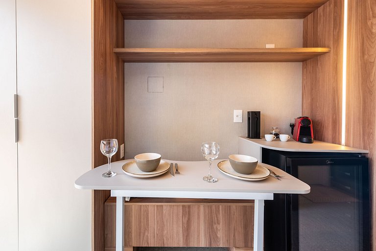 Studio elegante com vista em Moema - IP1208