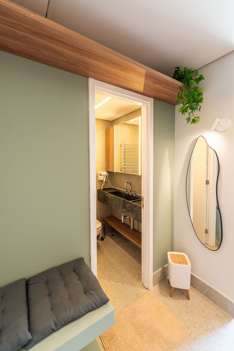 Studio elegante com vista em Moema - IP1208