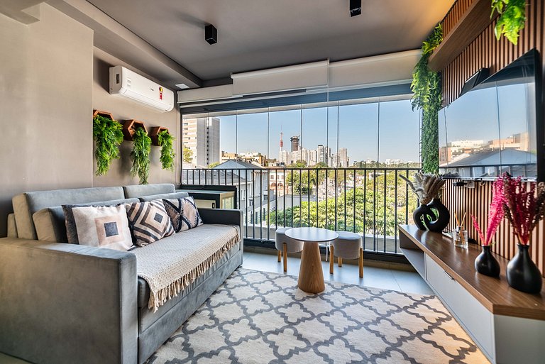 Studio c/ Piscina na Cobertura no Sumaré - G1-103