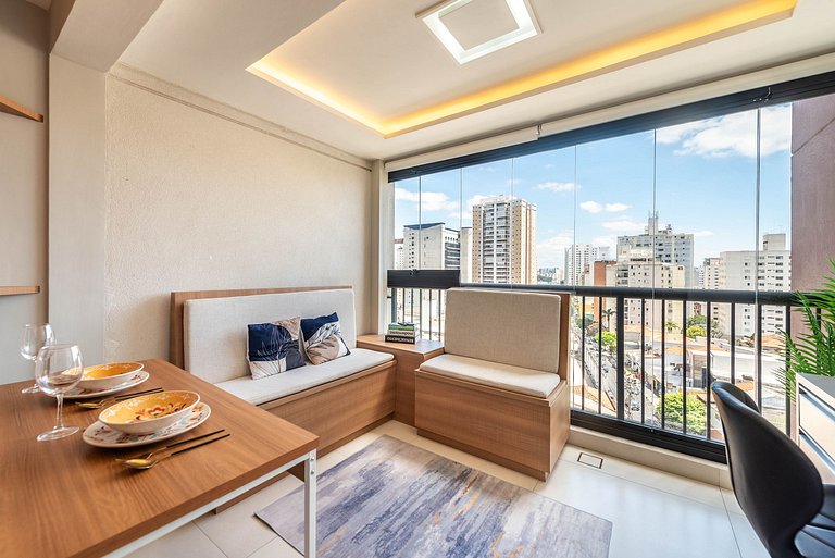 Studio Completo com Piscina na Cobertura - KH702