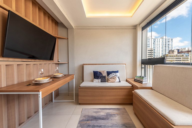 Studio Completo com Piscina na Cobertura - KH702